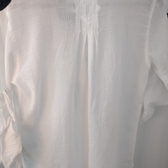 BLANC DU NIL lace-up shirt - Picture 3 of 5